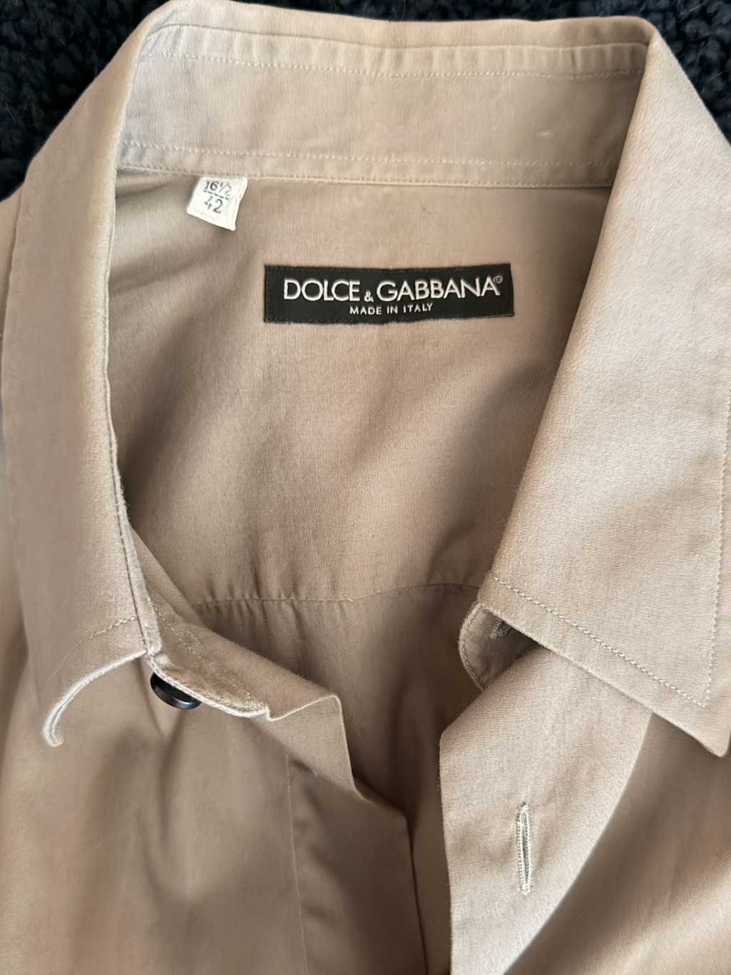 Dolce & Gabbana Cotton Shirt Tag - Light Gray
